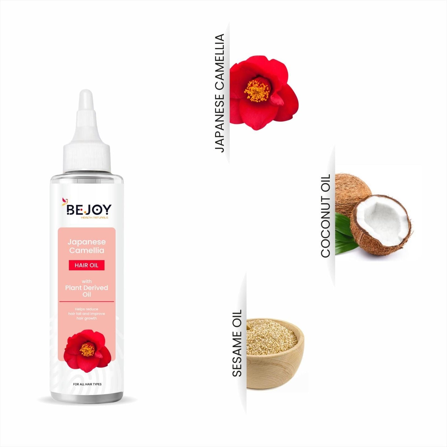 💆‍♀️ Bejoy Japanese Camellia Hair Oil 🌺 Pack of 2 – Luxurious Hair Care for Women, 150ml Each