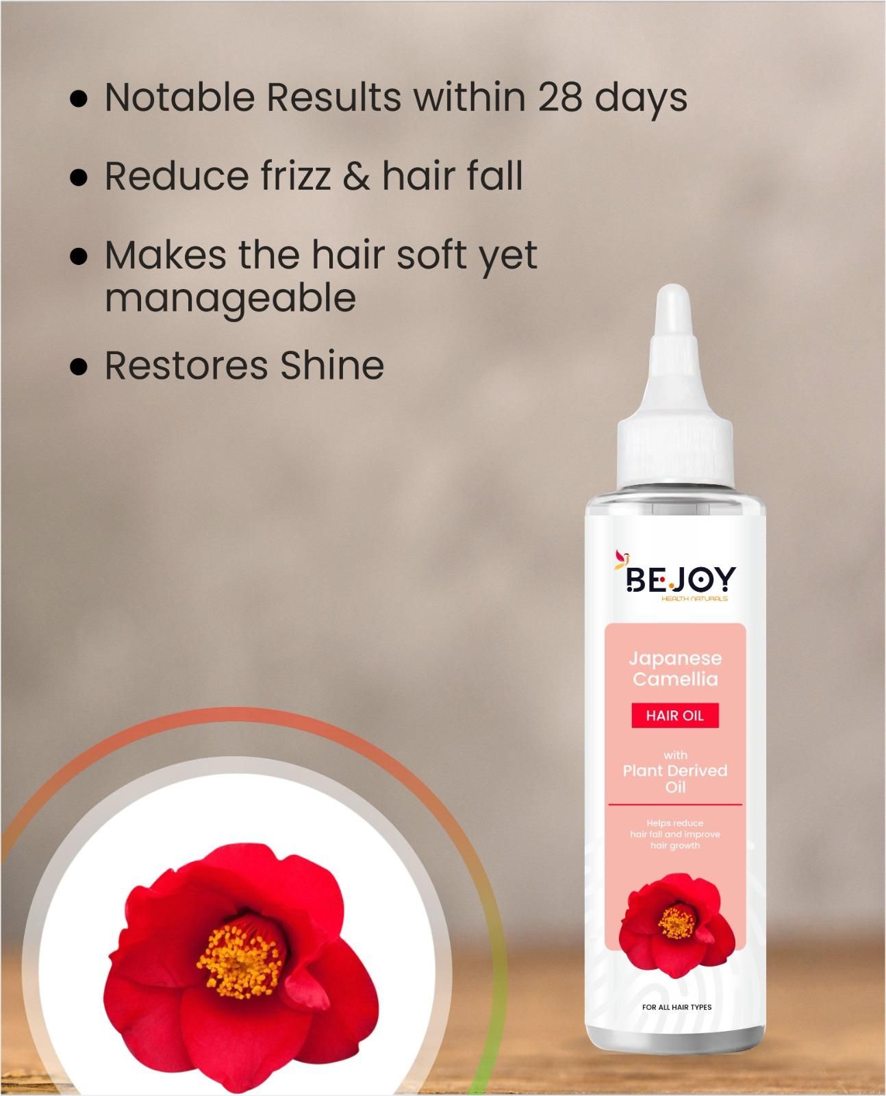 💆‍♀️ Bejoy Japanese Camellia Hair Oil 🌺 Pack of 2 – Luxurious Hair Care for Women, 150ml Each